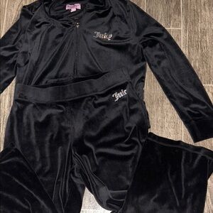 Juicy Couture Black Velour Set